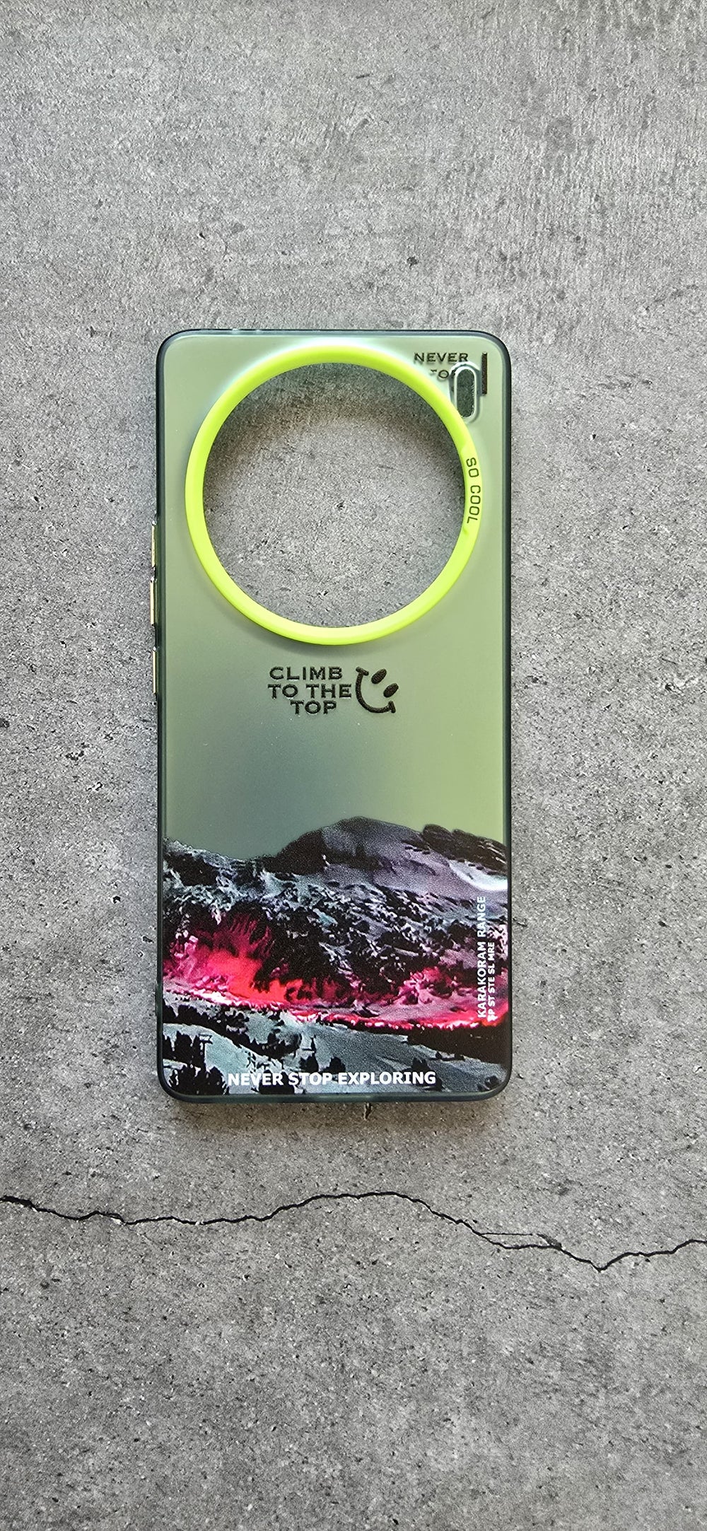 Printed Iridescent Slim PC & Silicone Edge Cover with Camera Lens Protector Solid Color for Vivo X100 - Green