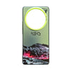 Printed Iridescent Slim PC & Silicone Edge Cover with Camera Lens Protector Solid Color for Vivo X100 - Green