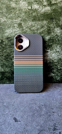 Grey Texture Slim PC Mag safe Cover for iPhone 16