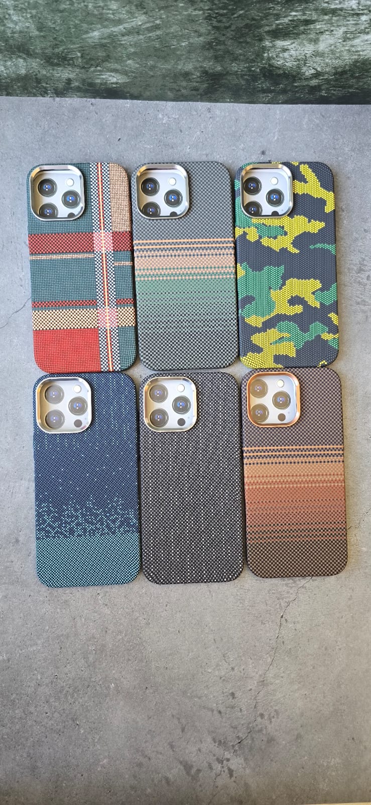 Blue Texture Slim PC Mag safe Cover for iPhone 16 Pro