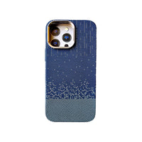 Blue Texture Slim PC Mag safe Cover for iPhone 16 Pro