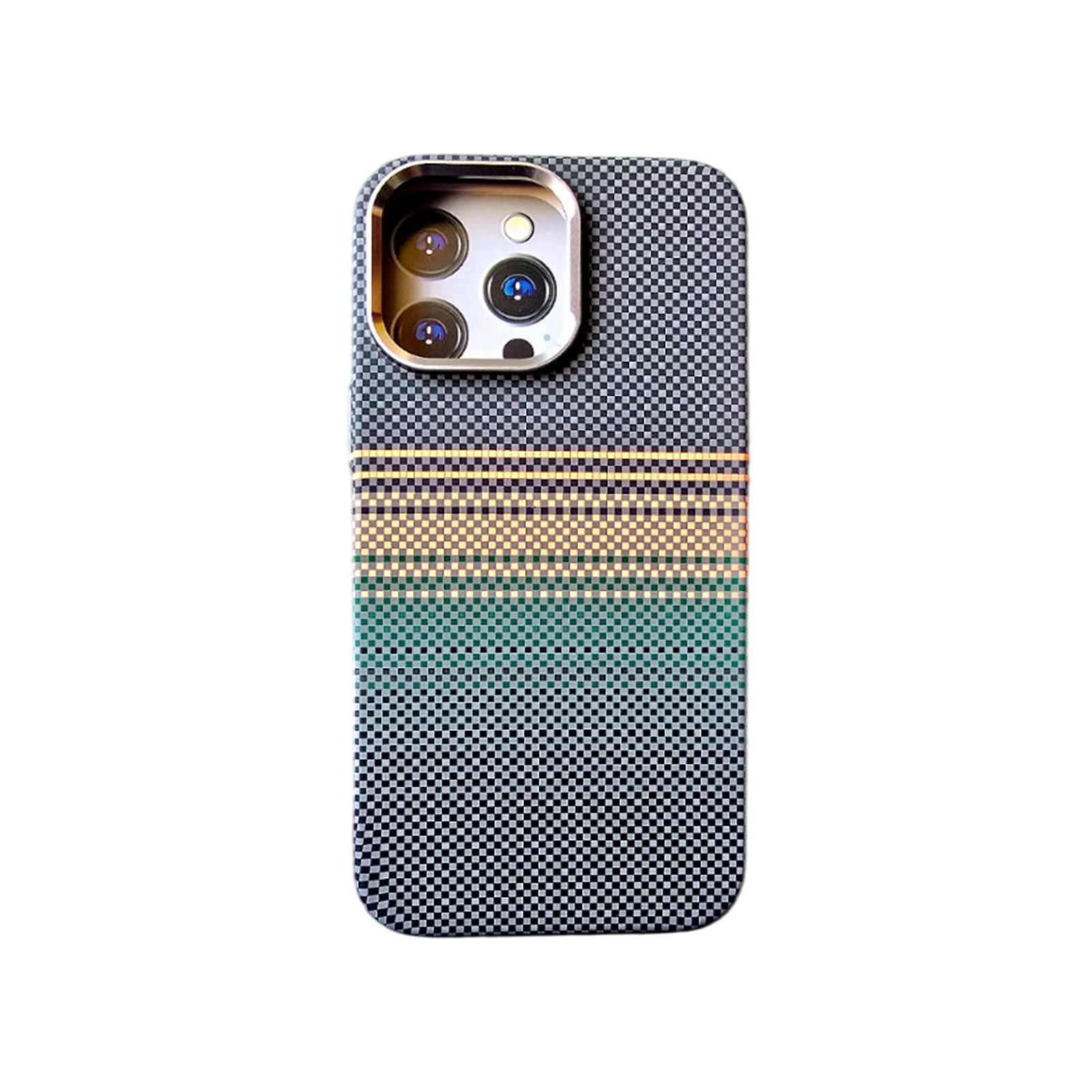 Grey Texture Slim PC Mag safe Cover for iPhone 16 Pro