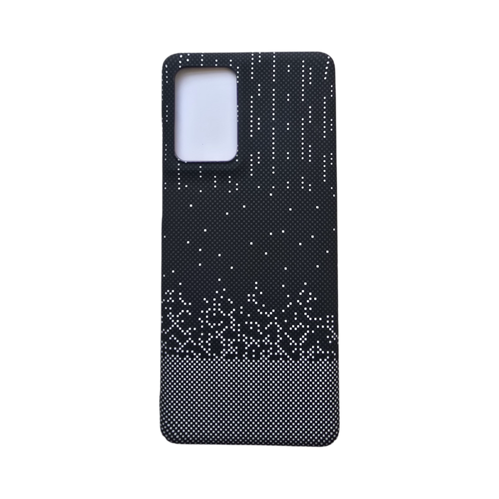 Ultra-thin Kevlar Pattern design case for Moto Edge 50 Fusion - Black Sparkle Dots