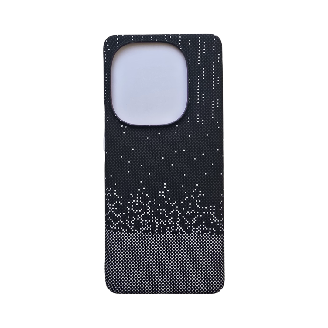 Ultra-thin Kevlar Pattern design case for iqoo Z9s  - Black Sparkle Dots