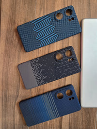 Ultra-thin Kevlar Pattern design case for iqoo Z9 Pro  - Blue Waves