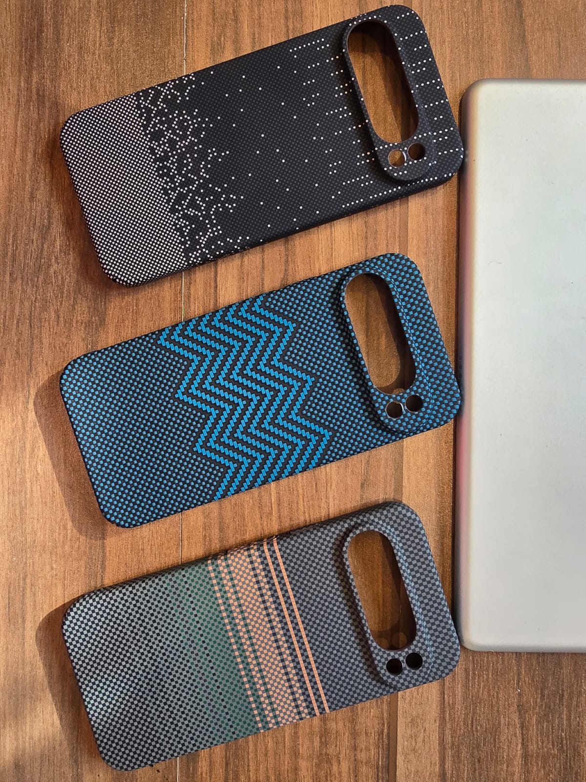 Ultra-thin Kevlar Pattern design case for Google Pixel 9 Pro XL - Grey Line