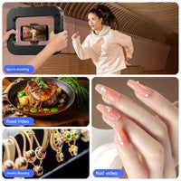 ZGRL02 Handheld Led Video Ring Light Fill Light Smartphone Camera Cage Rig Bi-color 2500-8500K CRI+95 Video Light