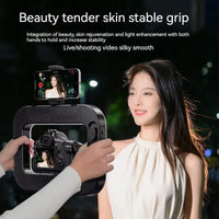 ZGRL02 Handheld Led Video Ring Light Fill Light Smartphone Camera Cage Rig Bi-color 2500-8500K CRI+95 Video Light