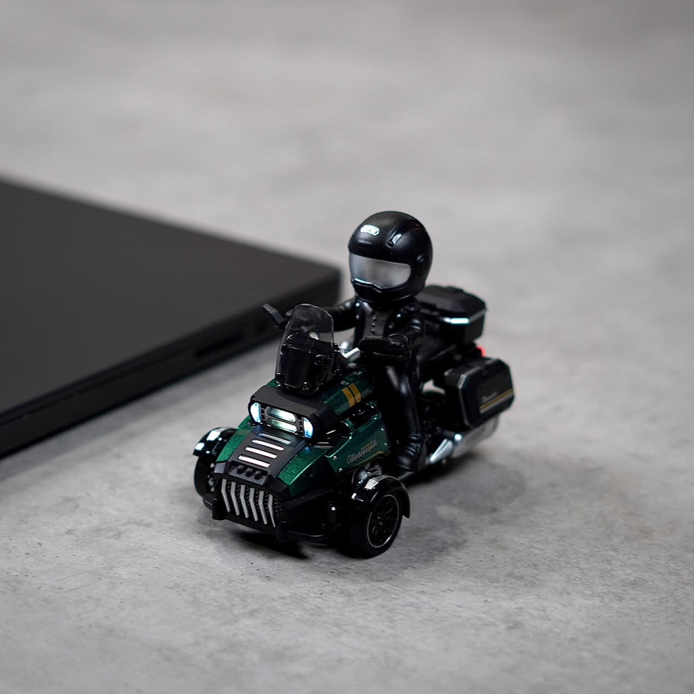 Maroon RC Drift Remote Control Three-Wheel Motor 2.4 Ghz Beetle Electric Model Emulation Motorcycle