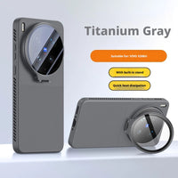Grey Ultra Flip-Out Camera Cover Stand Honeycomb Cooling Phone Case for Vivo X300 Ultra