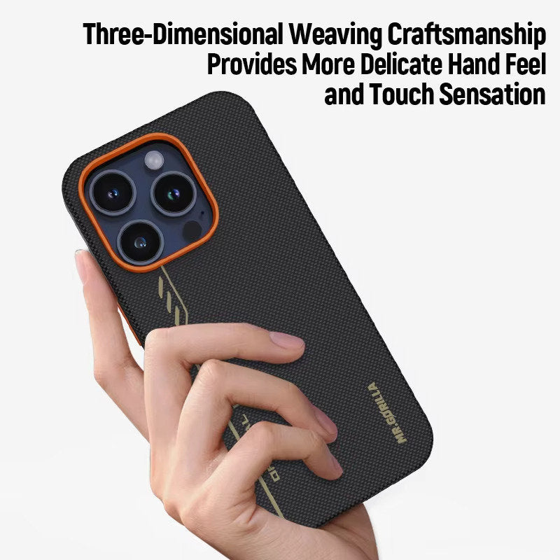 Blueo Fully Wrapped Aramid Fiber Case 600D Magnetic For iPhone 16 Promax