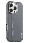 Grey Blueo PU Leather Phone Case with Magnetic for iPhone 16 Promax