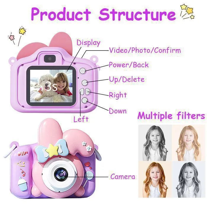 Small Rabbit Silicone Kids Camera - Purple