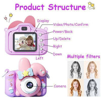Small Rabbit Silicone Kids Camera - Purple