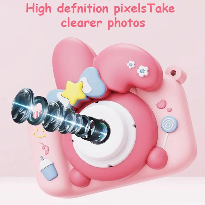 Small Rabbit Silicone Kids Camera - Pink