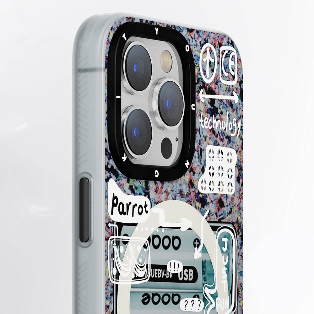 Youngkit Grey Pulse Dark Matter Magsafe case for iPhone 15