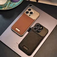 Black Aero Flex Premium Metallic Leather Case - iPhone 15 Pro