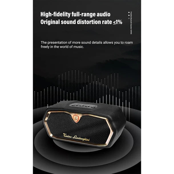 Black LAMBORGHINI Luxury TL89 SURGE Bluetooth Speaker