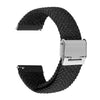 20MM Black Adjustable Nylon Braided straps for Android smartwatches