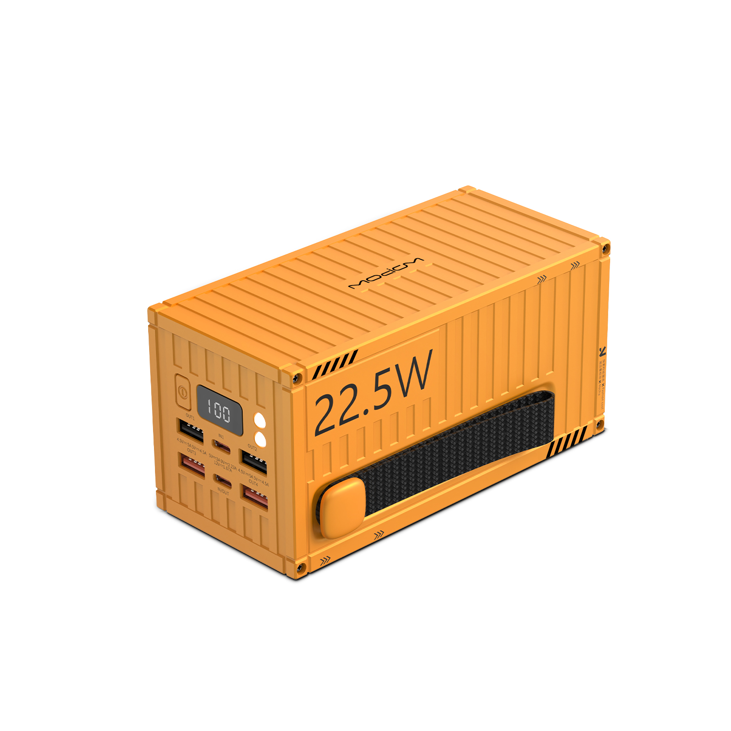 WOPOW PD35 Creative Container Outdoor Fast Charging Power Bank 50000mah - Yellow
