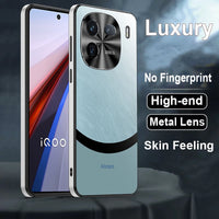 Cyan Hard Rigid Plastic Matte Finish Case Back Cover for iQoo 12