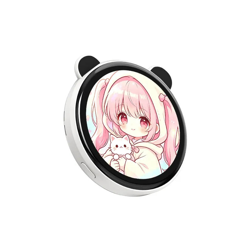 Grippie Electronic Badge 1.85 Inch HD Display Custom Wallpaper Bluetooth-compatible Camera Selfie Preview - Magsafe - White