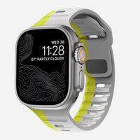 42/44/45/49 MM Dual color Neon Grey Sports Silicone Bands for Apple Watches