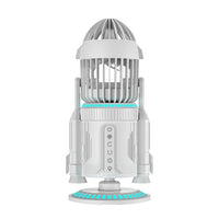 Creative Rocket Desktop Fan Ornaments Decorations Collection Science Discovery Toys - Silver