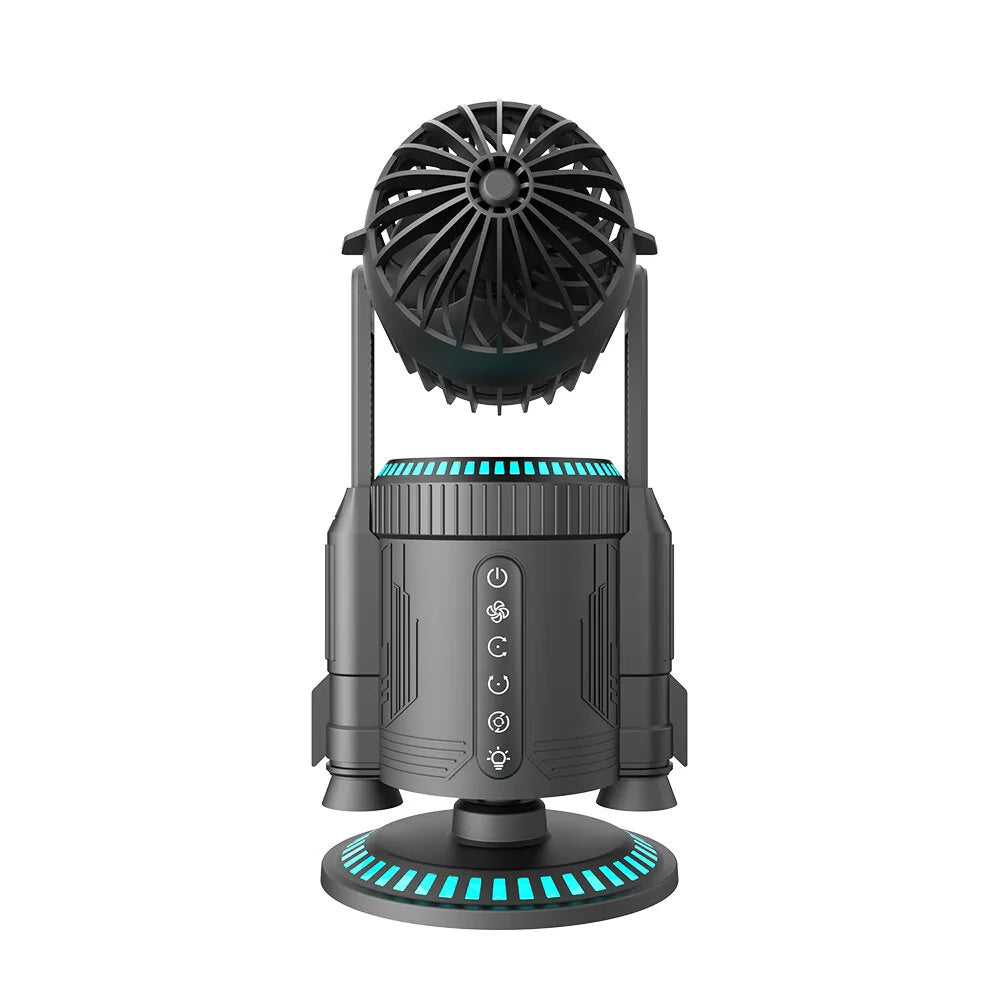 Creative Rocket Desktop Fan Ornaments Decorations Collection Science Discovery Toys - Black