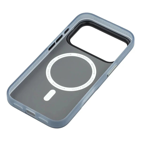 YOUNGKIT Technology Series Matte Finish Magsafe Back Cover for iPhone 17 Pro - Grey