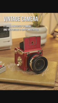 Red Vintage Digital Camera, 64MP 2.7K Retro Point and Shoot Camera with Autofocus, 2" IPS Waist-Level Screen & 16GB TF Card, 16X Zoom Compact Photography Camera