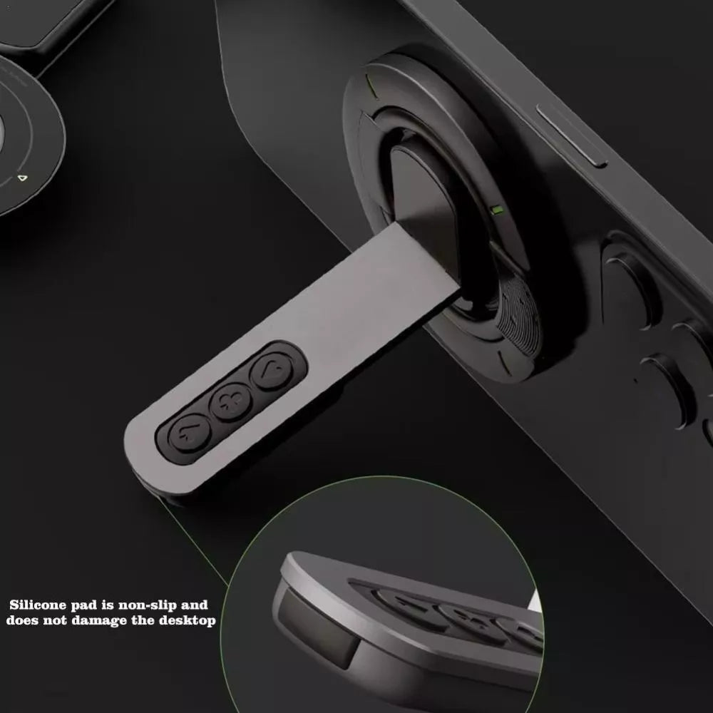 360° Magnetic Rotating Phone Holder – Double-Sided Desktop Stand - White