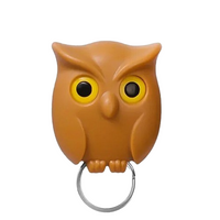 Brown Cute Magnetic Owl Key Holder