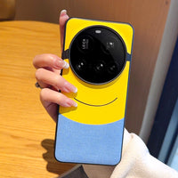 Thin & Light Minions Eyes Design PU Leather PC Hard Phone Cover for Vivo X200