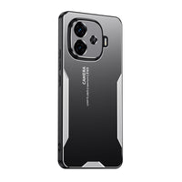 Silver Shockproof Hybrid Armor Metal Aluminum Soft Bumper Cover Case for iqoo Z9 / Z9 Turbo