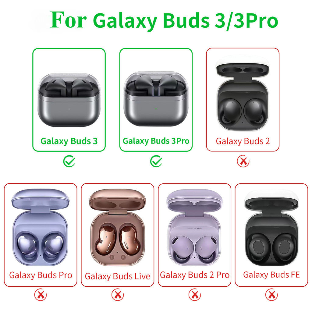 Black Gamepad Soft Silicone Case Compatible for Samsung Galaxy Buds 3 / 3 Pro