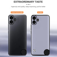 Black Luxury Plain Leather with shockproof bumper Case for Nothing CMF Phone 1