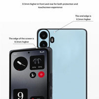 Black Luxury Plain Leather with shockproof bumper Case for Nothing CMF Phone 1