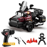 Maroon RC Drift Remote Control Three-Wheel Motor 2.4 Ghz Beetle Electric Model Emulation Motorcycle