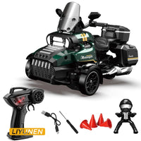 Green RC Drift Remote Control Three-Wheel Motor 2.4 Ghz Beetle Electric Model Emulation Motorcycle