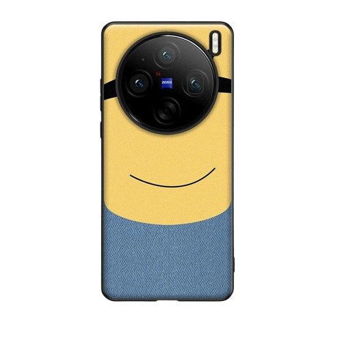 Thin & Light Minions Eyes Design PU Leather PC Hard Phone Cover for Vivo X200 Pro