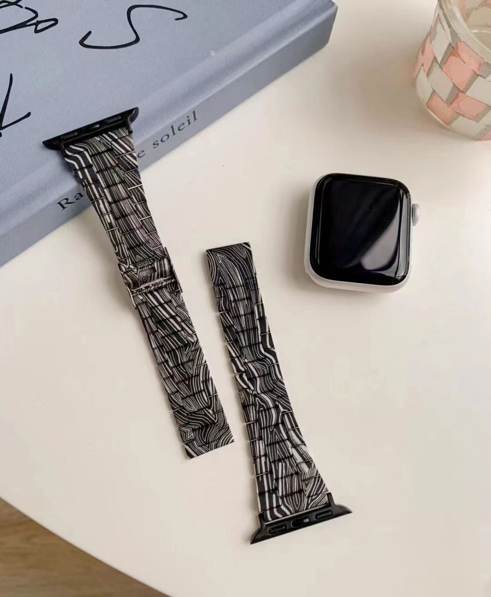42/44/45/49 MM Grey Pattern Premium Metal bands for Apple Watches