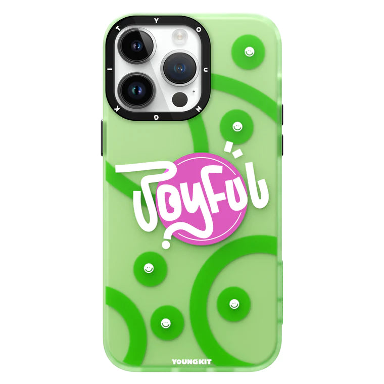 Youngkit Green Joyful case for iphone 12/12 Pro/13/14 Pro/14 ProMax