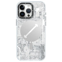 Youngkit White Futuristic case for iPhone 15