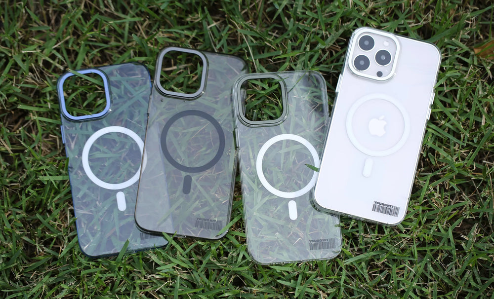 Youngkit Black Liuli Mirrior Anti-Drop Case for iPhone 14 Pro Max