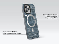 Youngkit White Futuristic case for iPhone 15