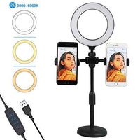 Ring Light with Dual Phone stand (3 modes light)