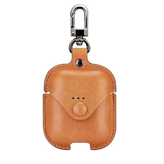 Light Brown Leather Cover Compatible with Boat Airdopes 131/138