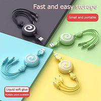 3 in 1 Retractable Lollypop Charging Multi Port - Green