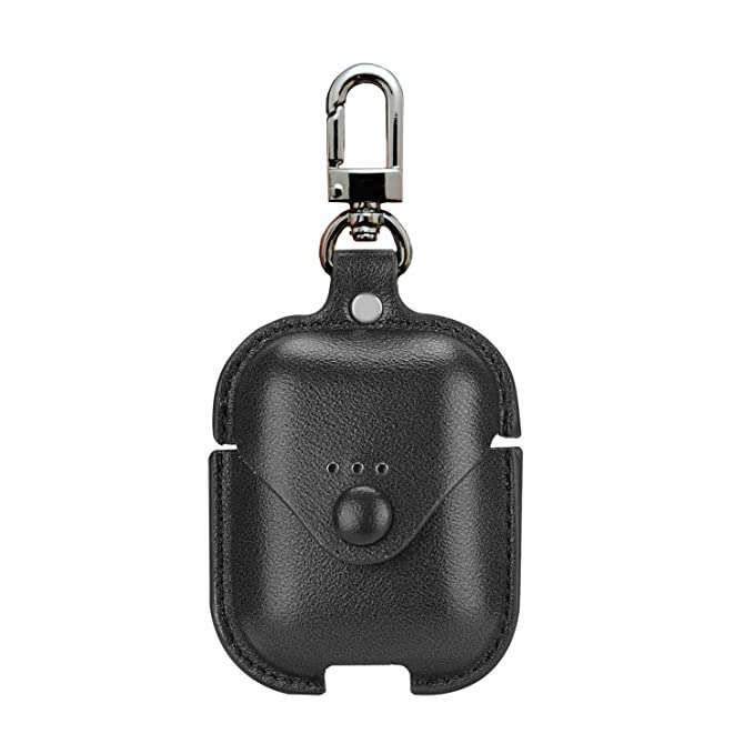 Black Leather Cover Compatible with Boat Airdopes 131/138